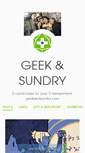 Mobile Screenshot of geekandsundry.tumblr.com