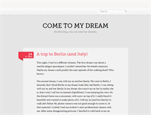 Tablet Screenshot of cometomydream.tumblr.com