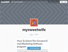 Tablet Screenshot of mysweetwife.tumblr.com
