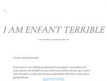 Tablet Screenshot of i-am-enfant-terrible.tumblr.com
