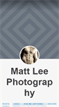 Mobile Screenshot of mattleephotography.tumblr.com