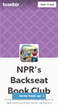 Mobile Screenshot of nprbackseatbookclub.tumblr.com
