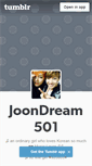 Mobile Screenshot of joondream501.tumblr.com