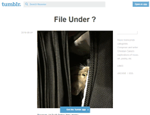 Tablet Screenshot of fileunder.tumblr.com