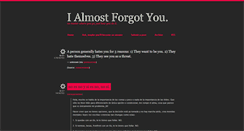 Desktop Screenshot of ialmostforgotyou.tumblr.com
