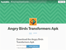 Tablet Screenshot of angrybirdstransformersapk.tumblr.com