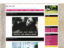 Tablet Screenshot of myidletalk.tumblr.com