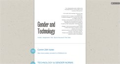 Desktop Screenshot of gender-technology.tumblr.com