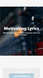 Mobile Screenshot of motivatinglyrics.tumblr.com