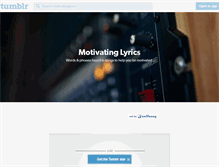 Tablet Screenshot of motivatinglyrics.tumblr.com