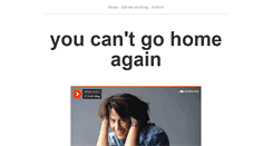 Desktop Screenshot of cantgohomeagain.tumblr.com