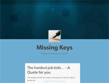 Tablet Screenshot of missingkeys.tumblr.com