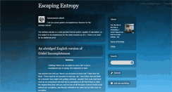 Desktop Screenshot of escapingentropy.tumblr.com