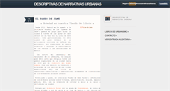 Desktop Screenshot of descriptivasnarrativasurbanas.tumblr.com