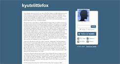 Desktop Screenshot of kyutelittlefox.tumblr.com