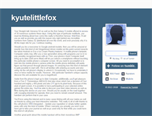 Tablet Screenshot of kyutelittlefox.tumblr.com