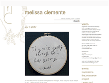 Tablet Screenshot of melissaclementedesigns.tumblr.com