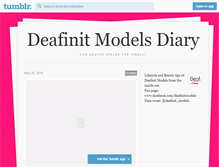 Tablet Screenshot of deafinitmodelsdiary.tumblr.com