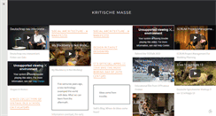 Desktop Screenshot of kritischemasse.tumblr.com