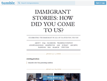 Tablet Screenshot of immigrantstories.tumblr.com