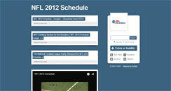 Desktop Screenshot of nfl2012schedule.tumblr.com