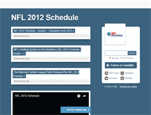 Tablet Screenshot of nfl2012schedule.tumblr.com