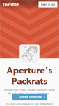 Mobile Screenshot of aperturepackrats.tumblr.com