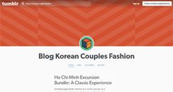 Desktop Screenshot of koreancouplesfashion.tumblr.com