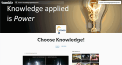Desktop Screenshot of knowledgeappliedispower.tumblr.com