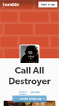 Mobile Screenshot of callalldestroyer.tumblr.com