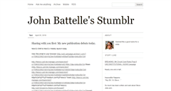 Desktop Screenshot of johnbattelle.tumblr.com