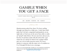 Tablet Screenshot of gambleface.tumblr.com