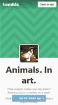 Mobile Screenshot of animalsinart.tumblr.com