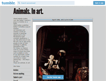 Tablet Screenshot of animalsinart.tumblr.com