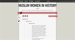 Desktop Screenshot of muslimwomeninhistory.tumblr.com