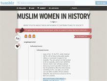 Tablet Screenshot of muslimwomeninhistory.tumblr.com