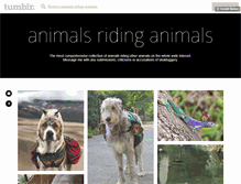 Tablet Screenshot of animals-riding-animals.tumblr.com