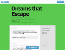 Tablet Screenshot of escapingdreams.tumblr.com