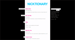 Desktop Screenshot of nicktionary.tumblr.com