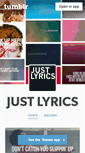 Mobile Screenshot of justlyrics.tumblr.com