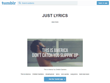 Tablet Screenshot of justlyrics.tumblr.com