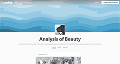 Desktop Screenshot of analysisofbeauty.tumblr.com