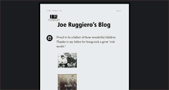 Desktop Screenshot of joeruggieroblog.tumblr.com