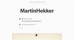 Desktop Screenshot of martinhekker.tumblr.com