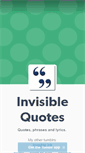 Mobile Screenshot of invisiblequotables.tumblr.com