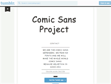 Tablet Screenshot of comicsansproject.tumblr.com