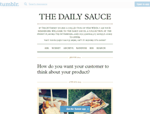 Tablet Screenshot of dailysauce.tumblr.com