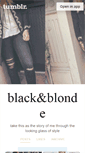 Mobile Screenshot of blackblond.tumblr.com