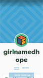 Mobile Screenshot of girlnamedhope.tumblr.com