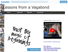 Tablet Screenshot of lessonsfromavagabond.tumblr.com